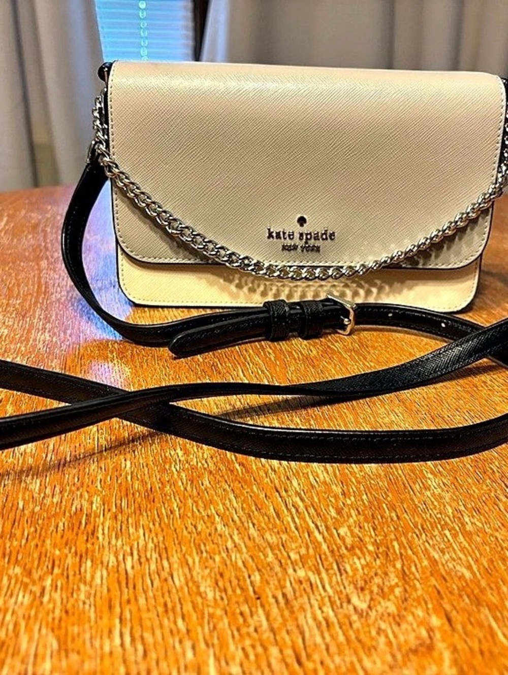 Kate Spade White & Black Crossbody Bag